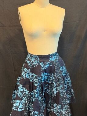 Francis and Benedict Blue and Black Mini Skirt